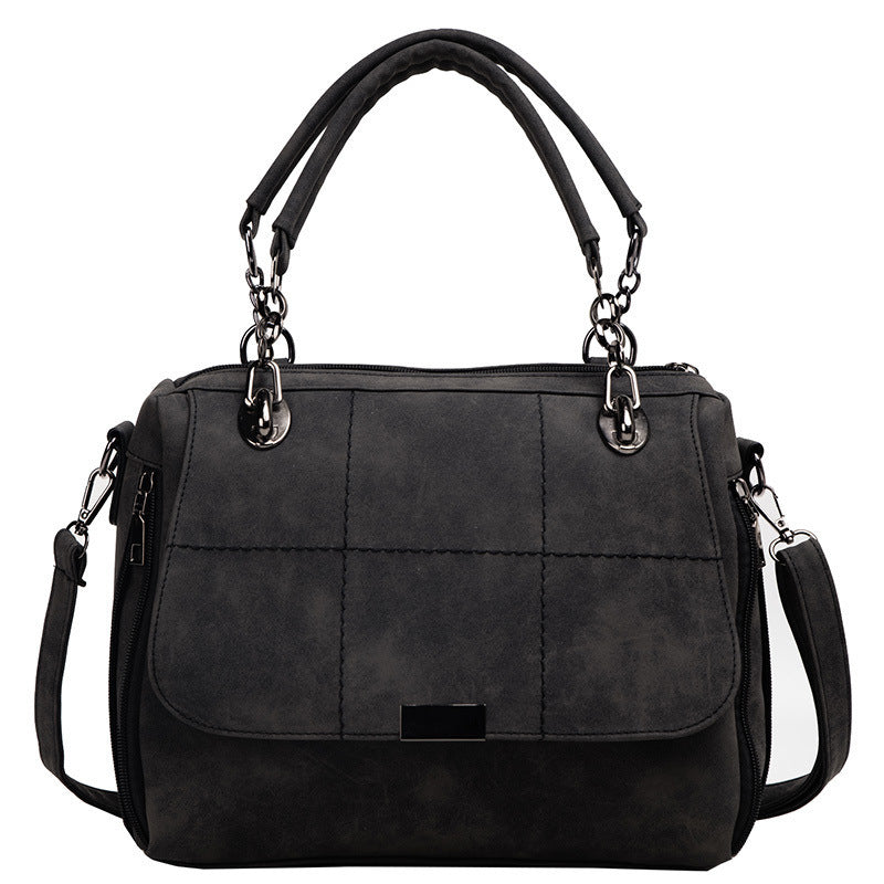 Sac Boston femme vert matcha – grand cabas PU mat