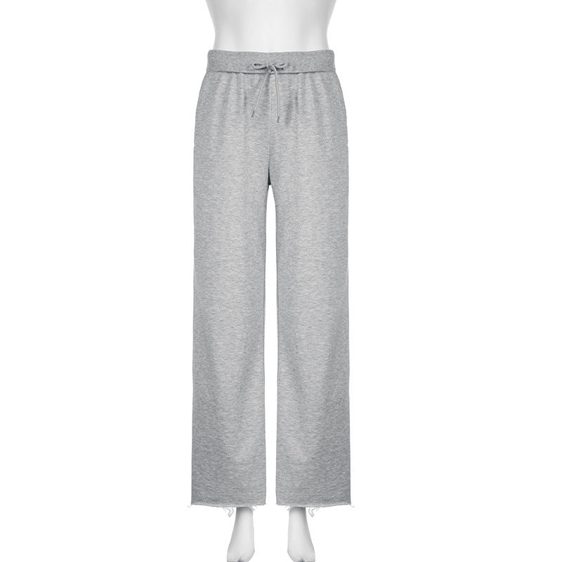 Pantalon en maille droit – style US décontracté