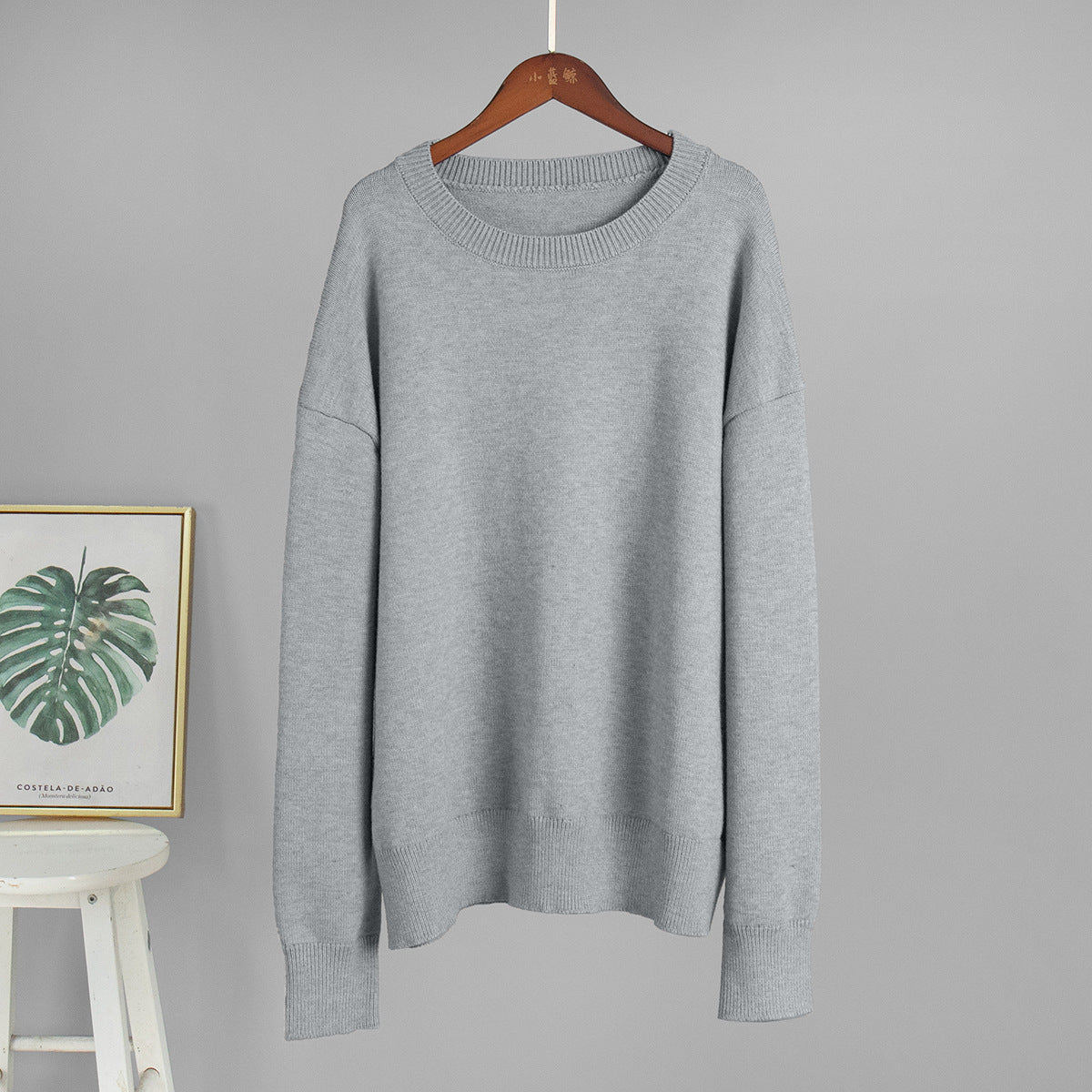Pull femme en maille uni – ample & chaud