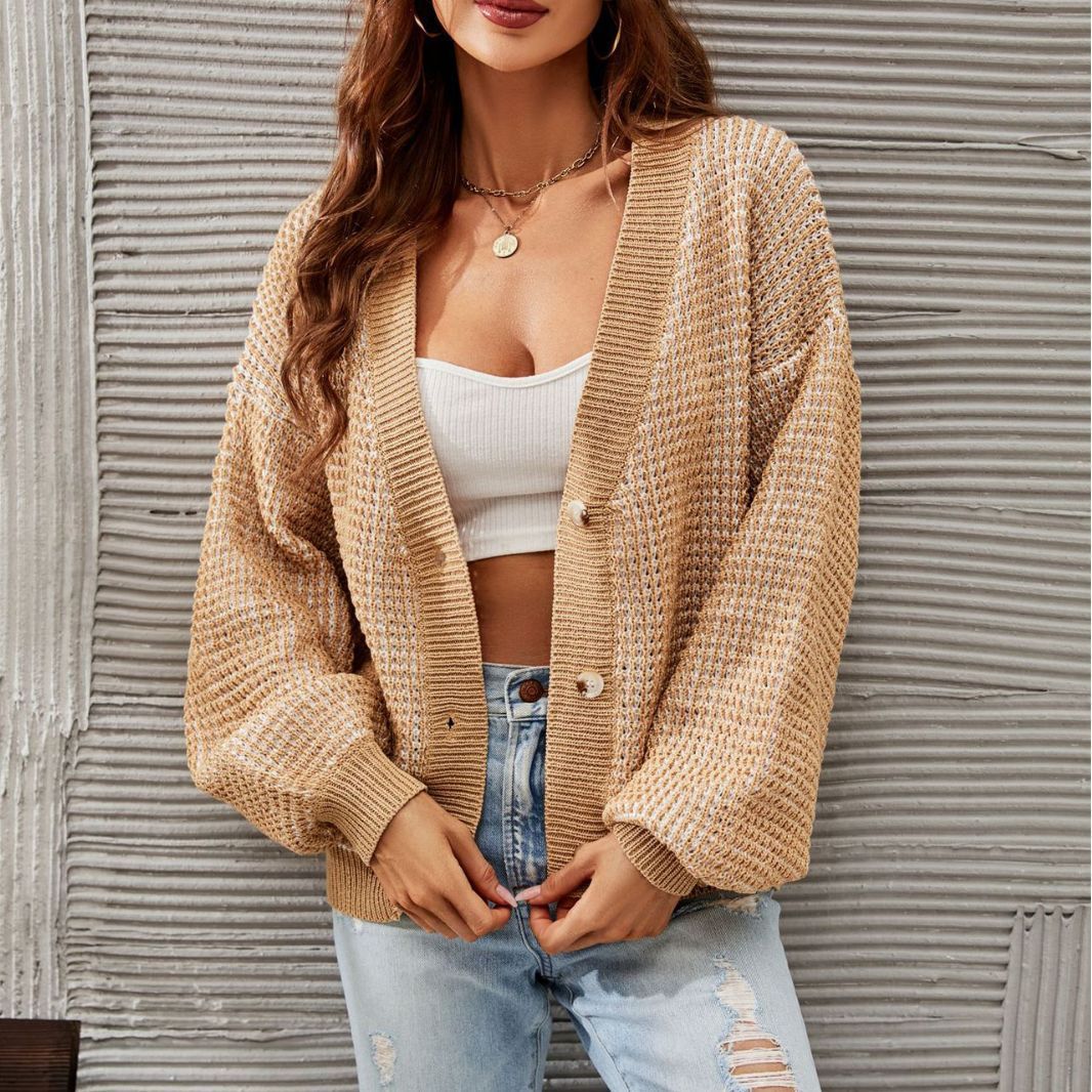 Cardigan femme grande taille – maille à boutons