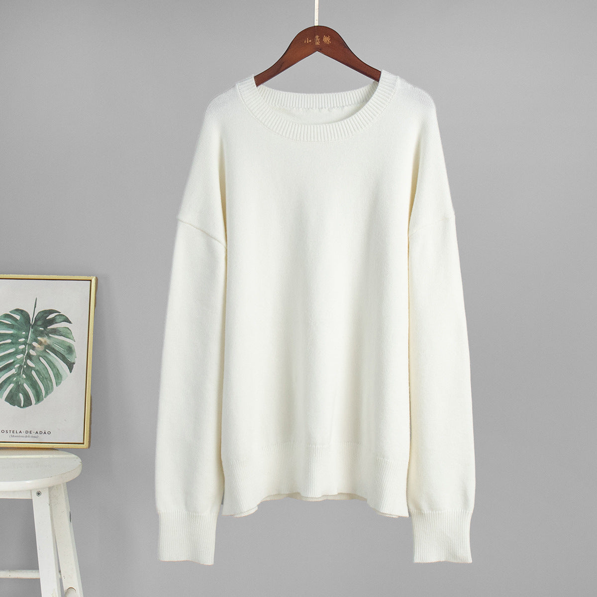 Pull femme en maille uni – ample & chaud