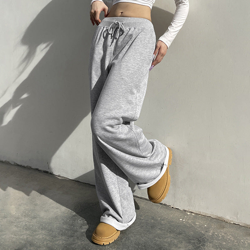 Pantalon en maille droit – style US décontracté