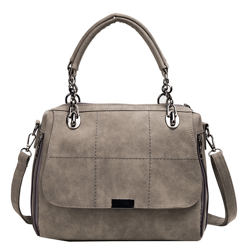 Sac Boston femme vert matcha – grand cabas PU mat