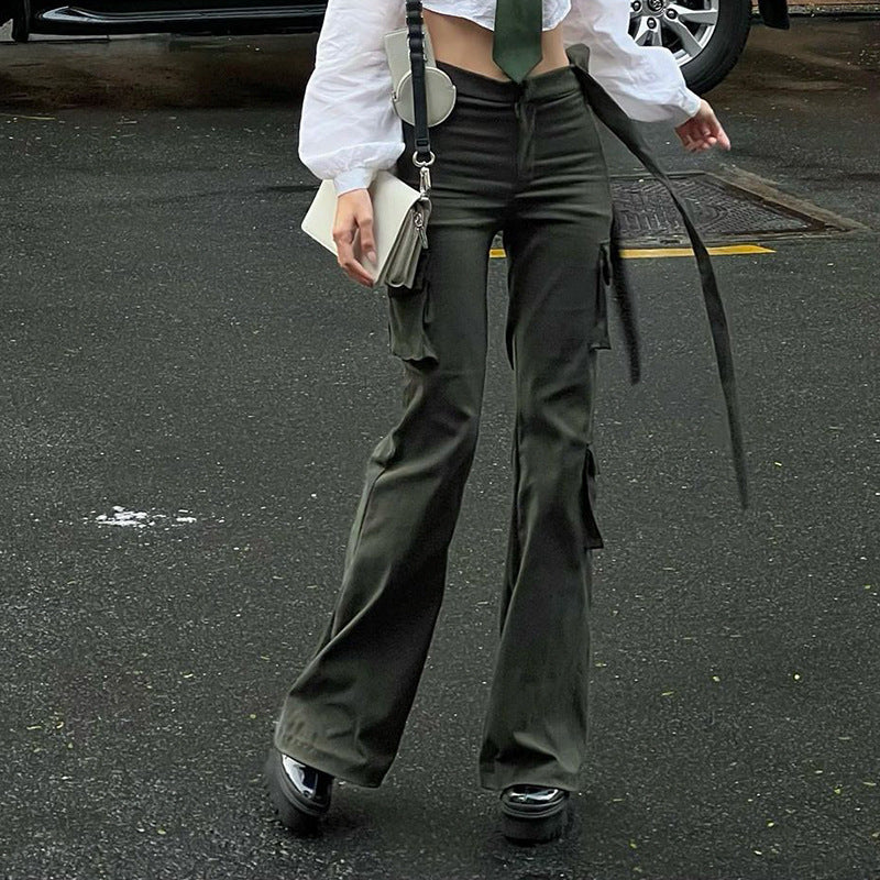 Pantalon femme ample uni – style tendance