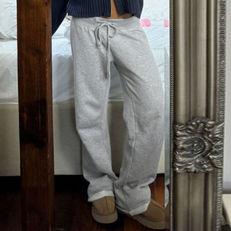 Pantalon en maille droit – style US décontracté