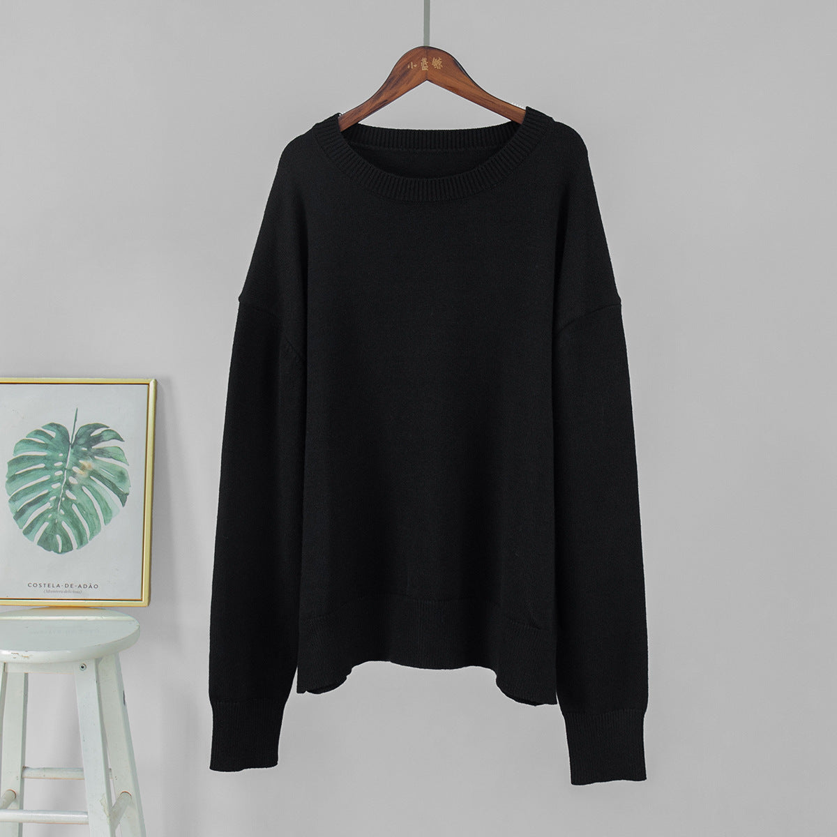 Pull femme en maille uni – ample & chaud