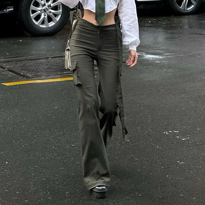 Pantalon femme ample uni – style tendance