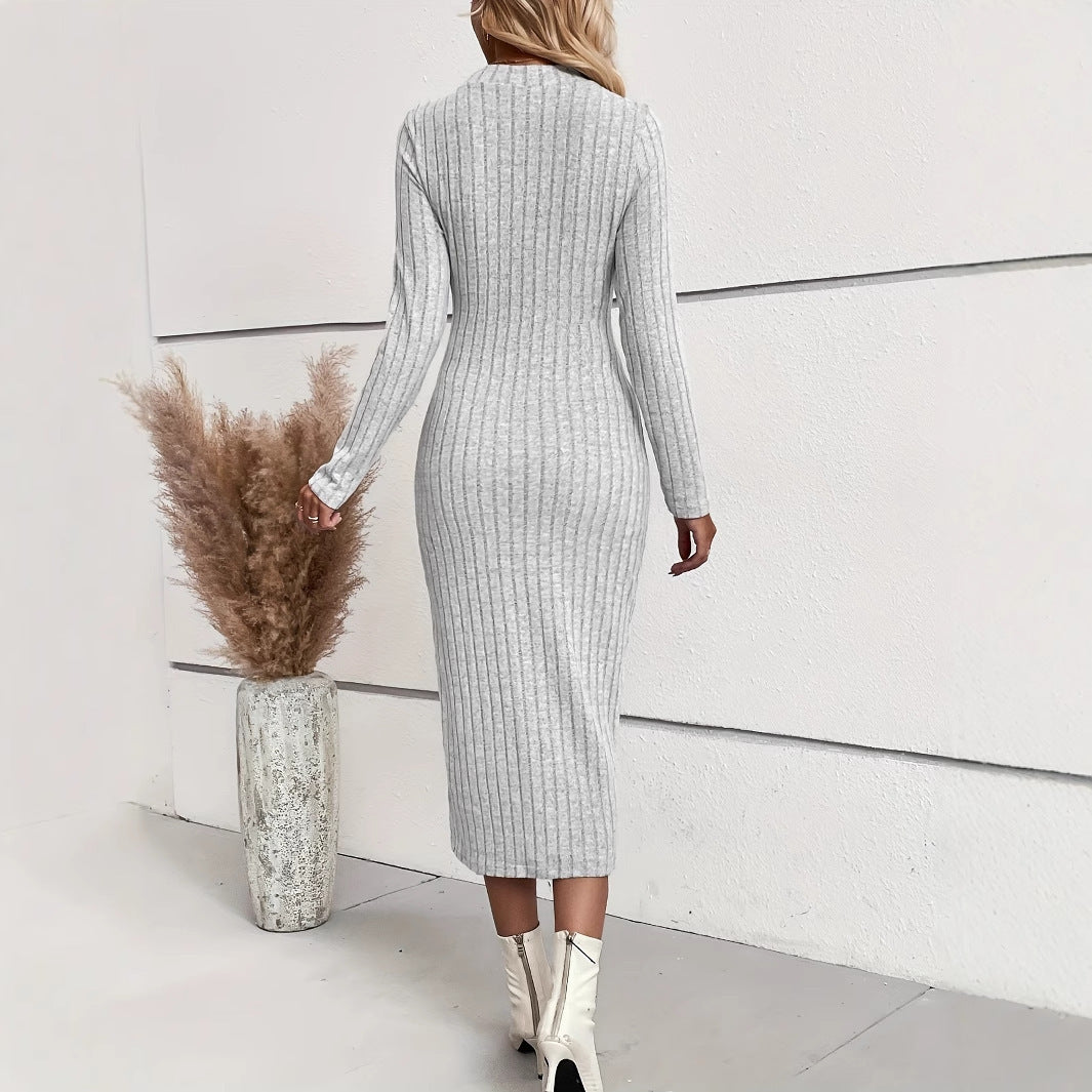 Robe femme jacquard – coupe slim automne/hiver
