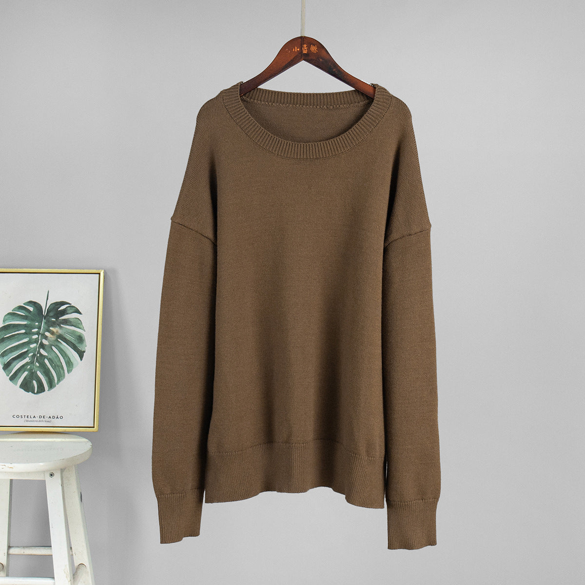 Pull femme en maille uni – ample & chaud