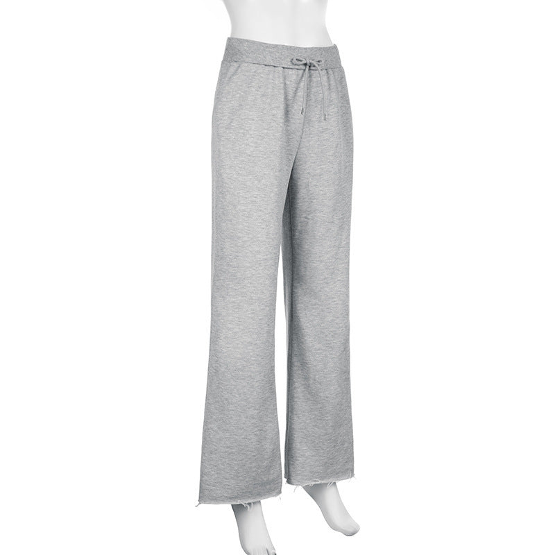 Pantalon en maille droit – style US décontracté