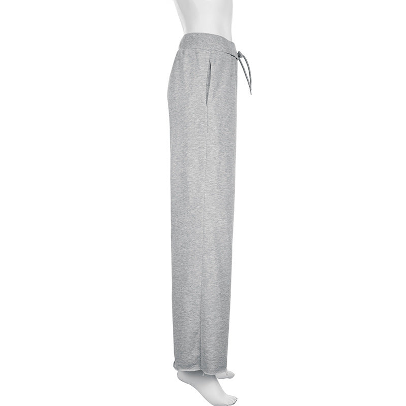 Pantalon en maille droit – style US décontracté