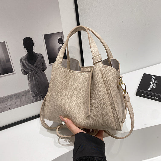 Sac seau rétro femme – style coréen Hong Kong, porté épaule