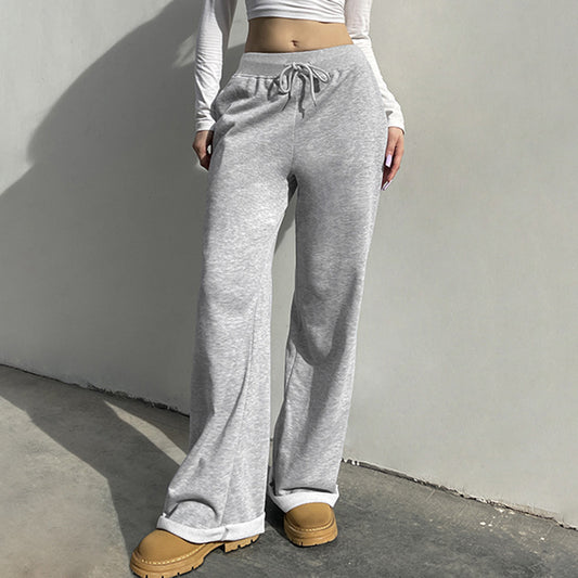 Pantalon en maille droit – style US décontracté
