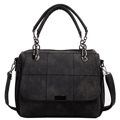 Sac Boston femme vert matcha – grand cabas PU mat