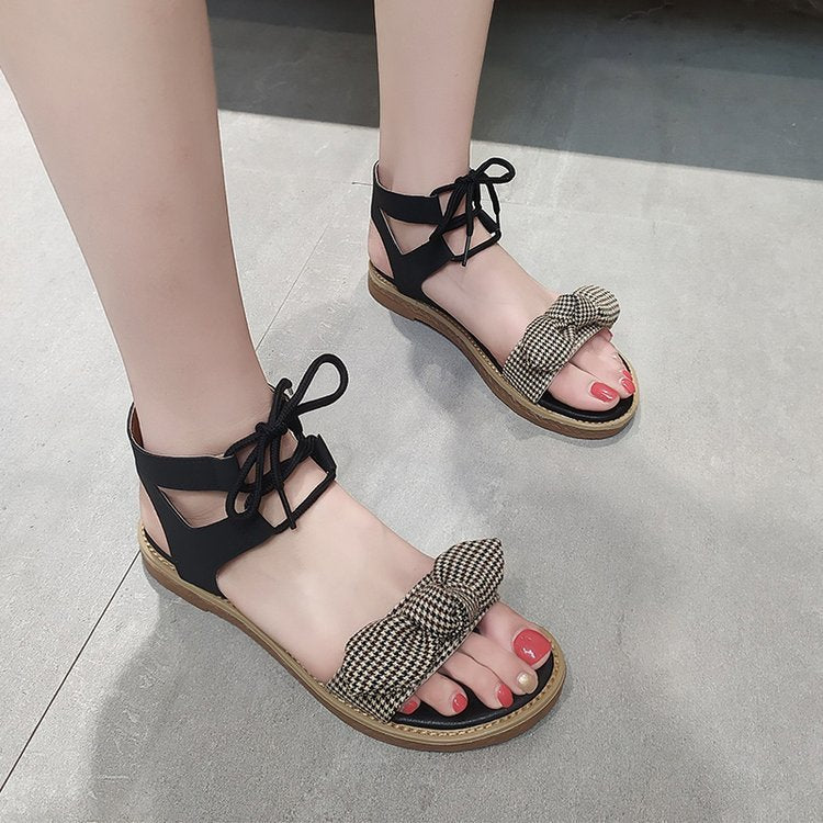 Sandales femmes à nœud mignon