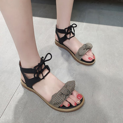 Sandales femmes à nœud mignon