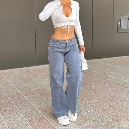Jean loose clair – streetwear américain