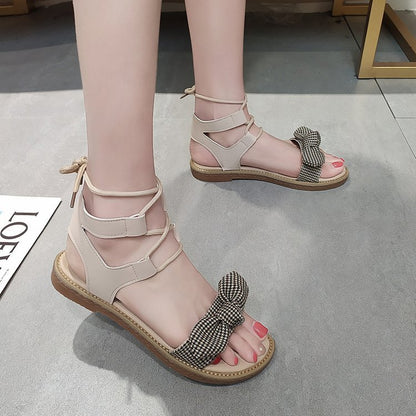 Sandales femmes à nœud mignon