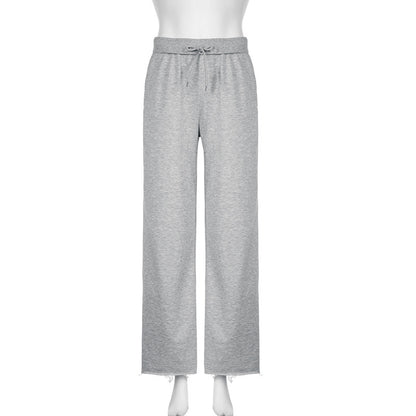 Pantalon en maille droit – style US décontracté