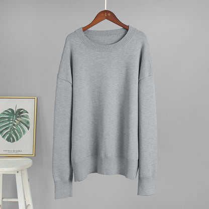 Pull femme en maille uni – ample & chaud