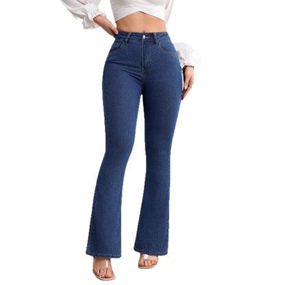 Jean flare femme – taille haute stretch