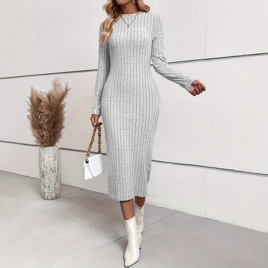Robe femme jacquard – coupe slim automne/hiver