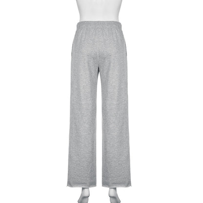 Pantalon en maille droit – style US décontracté
