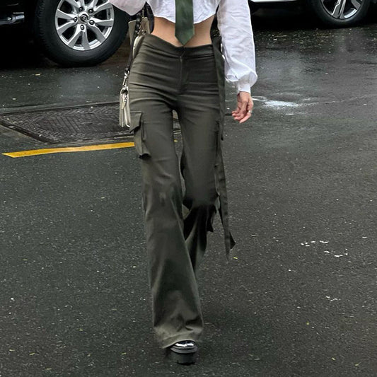 Pantalon femme ample uni – style tendance